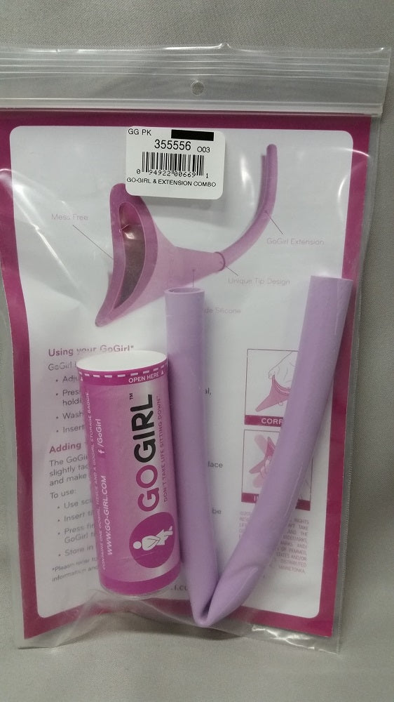 Gogirl Female Urination Device And 12 Extension Tube Combo Pack Pink Gg