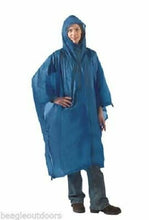 Load image into Gallery viewer, Equinox Terrapin Ultralite 1.1oz Sil-Nylon Rain Poncho w/Extension Red 58"x104"