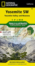 Load image into Gallery viewer, National Geographic Trails Illustrated CA Yosemite NP SW Valley & Wawona Map TI00000306