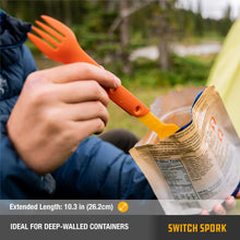 Load image into Gallery viewer, UCO Switch Spork Utensil Set w/Tether Retro Sunrise F-SP-SWITCH