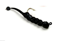 Load image into Gallery viewer, Celsius Ice Sprout 1/32 Jig head with Tail Black CE-SPT32BLK Fishing Lure 3-PK