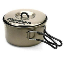 Load image into Gallery viewer, Evernew Ultralight Titanium Ti NS Non-Stick Pot 0.9L w/Lid & Handles ECA422