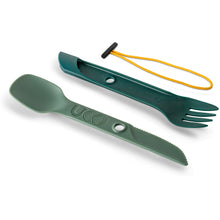 Load image into Gallery viewer, UCO Switch Spork Utensil Set w/Tether Camp Green F-SP-SWITCH