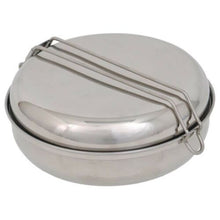 Load image into Gallery viewer, Olicamp Stainless Steel Mess Kit - 6.75" Fry Pan, Pot w/Lid, 6.5" Dish, Cup