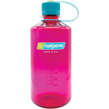Load image into Gallery viewer, Nalgene Narrow Mouth 32oz Tritan Water Bottle Eggplant Purple w/Aqua Blue Lid
