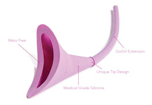 Load image into Gallery viewer, GoGirl Female Urination Device & 12" Extension Tube Combo Pack Pink GG-PL-PK-6