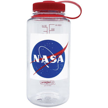 Load image into Gallery viewer, Nalgene Wide Mouth 32oz Bottle NASA Globe Logo with Red Cap