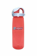 Load image into Gallery viewer, Nalgene On The Fly 24oz Water Bottle Clear Coral Pink w/Frost OTF Cap - BPA Free