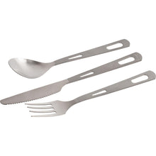Load image into Gallery viewer, Olicamp Titanium 3-Piece Cutlery w/Carabiner 328120