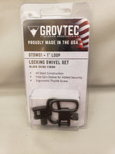 Load image into Gallery viewer, GROVTEC Black 1" Locking Sling Swivels 1-Pair GTSW01