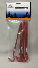 Load image into Gallery viewer, Liberty Mountain Ultralight Hard Anodized Aluminum Hook Stakes Red 6-Pack