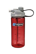Load image into Gallery viewer, Nalgene Multidrink 20oz Red Bottle w/Gray Cap BPA-Free Wide/Narrow/Straw Lid