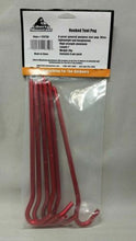 Load image into Gallery viewer, Liberty Mountain Ultralight Hard Anodized Aluminum Hook Stakes Red 6-Pack