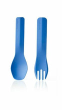 Load image into Gallery viewer, Humangear GoBites Duo Spoon/Fork Combo Utensil Blue - Sturdy BPA-Free Nylon