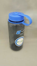 Load image into Gallery viewer, Nalgene Wide Mouth 16oz BPA Free Tritan Water Bottle Clear Gray w/Blue Lid
