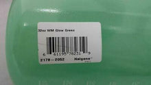 Load image into Gallery viewer, Nalgene Wide Mouth 32oz Water Bottle Glow in the Dark w/Black Lid