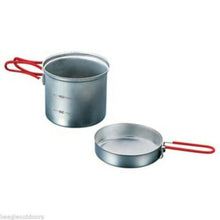 Load image into Gallery viewer, Evernew Titanium Ti UL Ultralight Deep Pot 900ml w/Fry Pan Lid & Handles ECA617