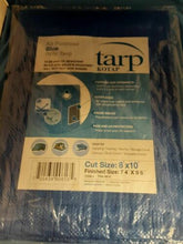 Load image into Gallery viewer, Kotap 8' x 10' UV Resistant Waterproof Blue Poly Tarp w/Grommets & Rope Hem