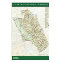 Load image into Gallery viewer, National Geographic Glacier & Waterton Lakes NP Wall Map 24" x 36" Tubed