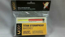 Load image into Gallery viewer, UCO Titan Stormproof Matches 25-Pack w/2 Extra Strikers Windproof Waterproof