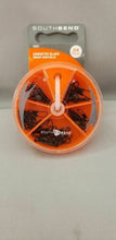 Load image into Gallery viewer, South Bend Fishing Black Snap Swivels 5 Sizes - 24-Pack w/Reusable Dial Box