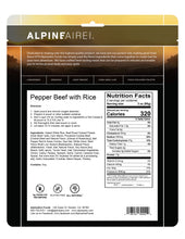 Load image into Gallery viewer, AlpineAire Pepper Beef with Rice 60402