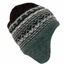 Load image into Gallery viewer, Liberty Mountain Ear Flap Hat Fleece Beanie Cap Black Green Gray
