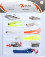 Load image into Gallery viewer, South Bend Fishing 47-Piece Gamefish Lure Kit w/ Hooks Sinkers Swivels Stringer