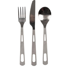 Load image into Gallery viewer, Olicamp Titanium 3-Piece Cutlery w/Carabiner 328120