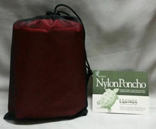 Load image into Gallery viewer, Equinox Terrapin 1.9oz Nylon Rain Poncho w/Drawstring Hood Red 58"x90"
