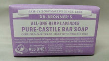 Load image into Gallery viewer, Dr Bronner's / Bronners Hemp Lavender Pure-Castile Magic Bar Soap Organic