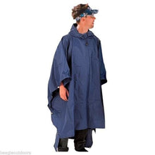 Load image into Gallery viewer, Liberty Mountain Nylon Backpacker Poncho w/Hood & Backpack Extension Navy Blue