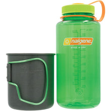 Load image into Gallery viewer, Olicamp Space Saver Mug Lime Green &amp; Nalgene 32oz Wide Mouth Melon Ball Water Bottle Combo
