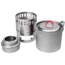 Load image into Gallery viewer, Evernew Titanium Ti Mug Pot 500 / Alcohol Stove / DX Stand Set / System ECA538
