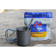 Load image into Gallery viewer, Olicamp Space Saver Mug Black &amp; Nalgene 32oz Wide Mouth Gray/Blue Water Bottle Combo
