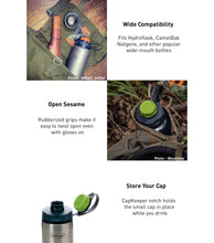 Load image into Gallery viewer, Human Gear CapCAP+ Narrow &amp; Wide Mouth Bottle Cap Nalgene CamelBak Yellow/Gray HG0520-YLW
