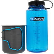 Load image into Gallery viewer, Olicamp Space Saver Mug Blue &amp; Nalgene 32oz Wide Mouth Slate Blue Water Bottle Combo
