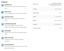 Load image into Gallery viewer, Nalgene Narrow Mouth Sustain 32 oz Bottle Clear w/Green Cap
