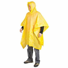 Load image into Gallery viewer, Peregrine Equipment PEVA 52&quot; x 80&quot; Rain Poncho PVC Free w/Snaps &amp; Hood Yellow
