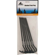 Load image into Gallery viewer, Liberty Mountain Ultralight Hard Anodized Aluminum Hook Stakes Black 6-Pack
