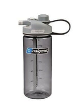 Load image into Gallery viewer, Nalgene Multidrink 20oz Gray Bottle w/Gray Cap BPA-Free Wide/Narrow/Straw Lid
