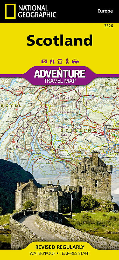 National Geographic Adventure Map Scotland UK Europe AD00003326