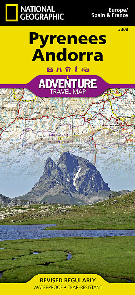 National Geographic Adventure Map Pyrenees & Andorra, Spain/France Europe AD00003308