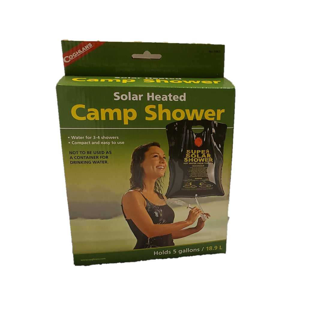 Coghlan's Solar Heated Camp Shower 5 Gal Backpacking Camping Coghlans 9965