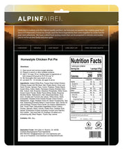 Load image into Gallery viewer, AlpineAire Homestyle Chicken Pot Pie Freeze Dried Camping Food Pouch 60345
