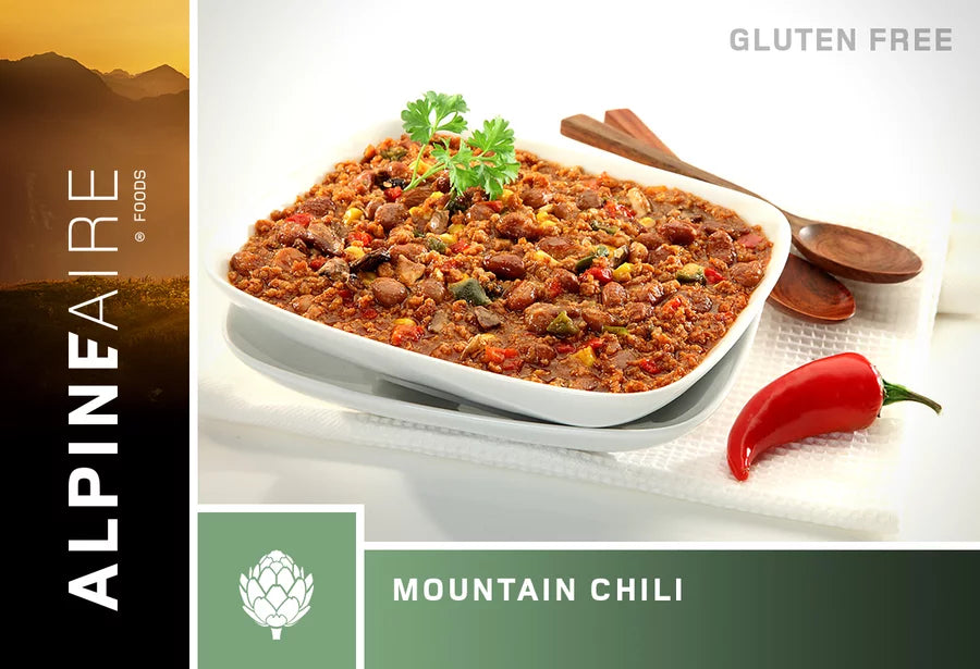 AlpineAire Mountain Chili w/Mushrooms & Peppers Freeze Dried Camping Food 60101
