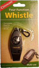 Load image into Gallery viewer, Coghlan&#39;s Four Function Whistle Thermometer Magnifier Compass 4-Function
