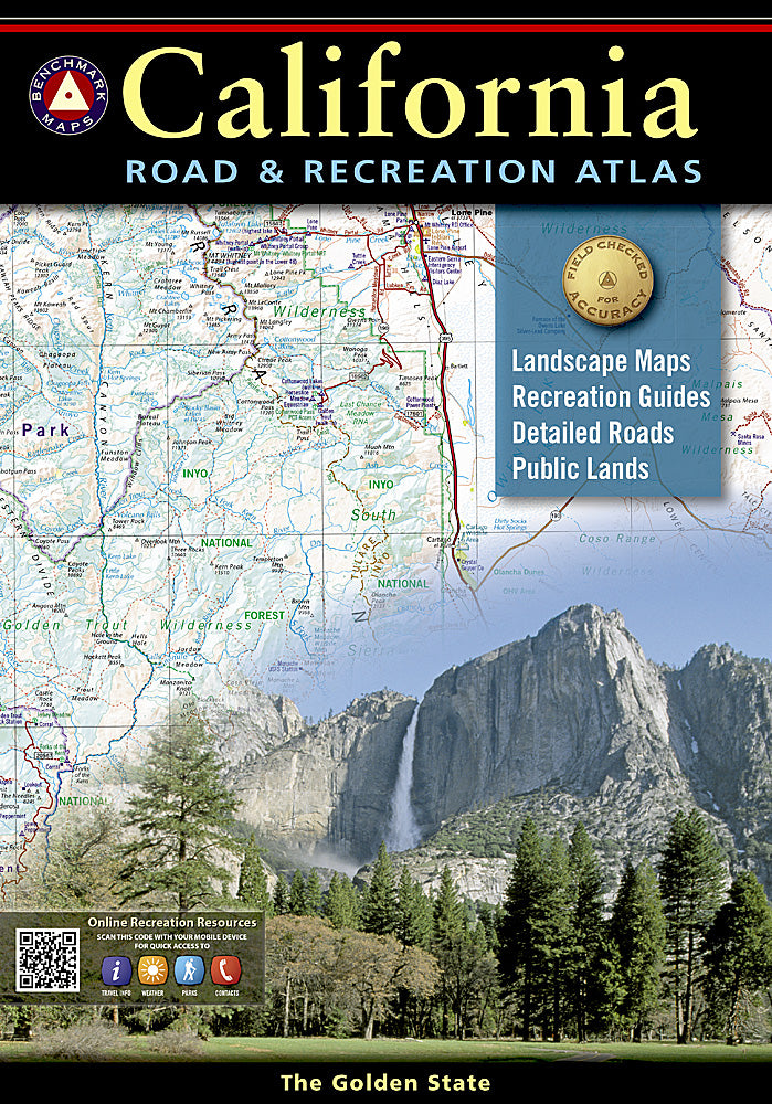 National Geographic Benchmark California Road & Recreation Atlas Map BE0BENCAAT