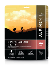 Load image into Gallery viewer, AlpineAire Spicy Pork Sausage Pasta Freeze Dried Camping Food Pouch 60439
