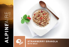 Load image into Gallery viewer, AlpineAire Strawberry Granola with Milk Freeze Dried Camping Food Pouch 60118
